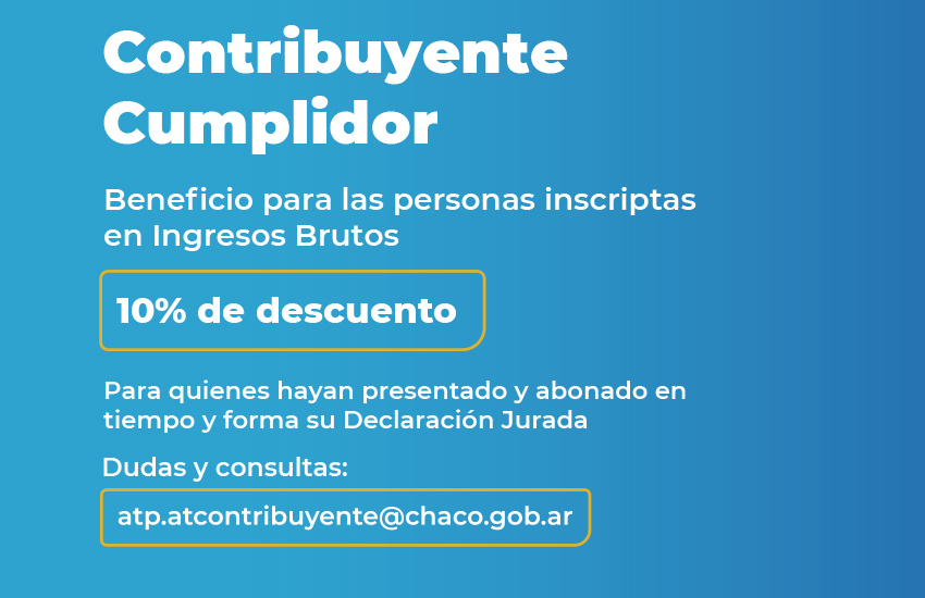 ATP RECUERDA EL BENEFICIO AL CONTRIBUYENTE CUMPLIDOR